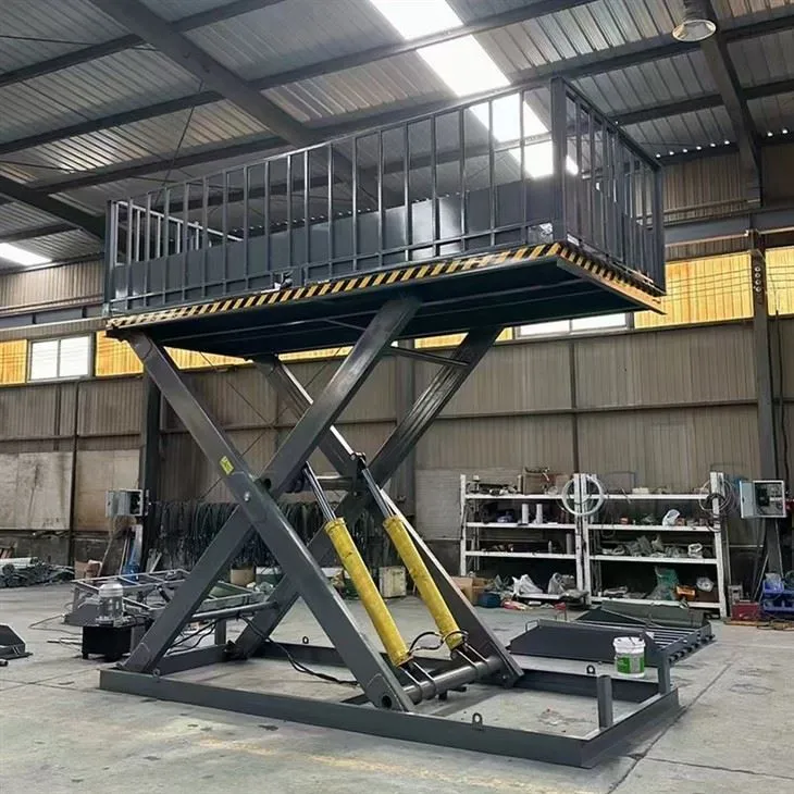 Вертикални теретни маказасти лифт